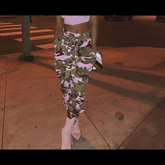 fashion nova pink camo pants